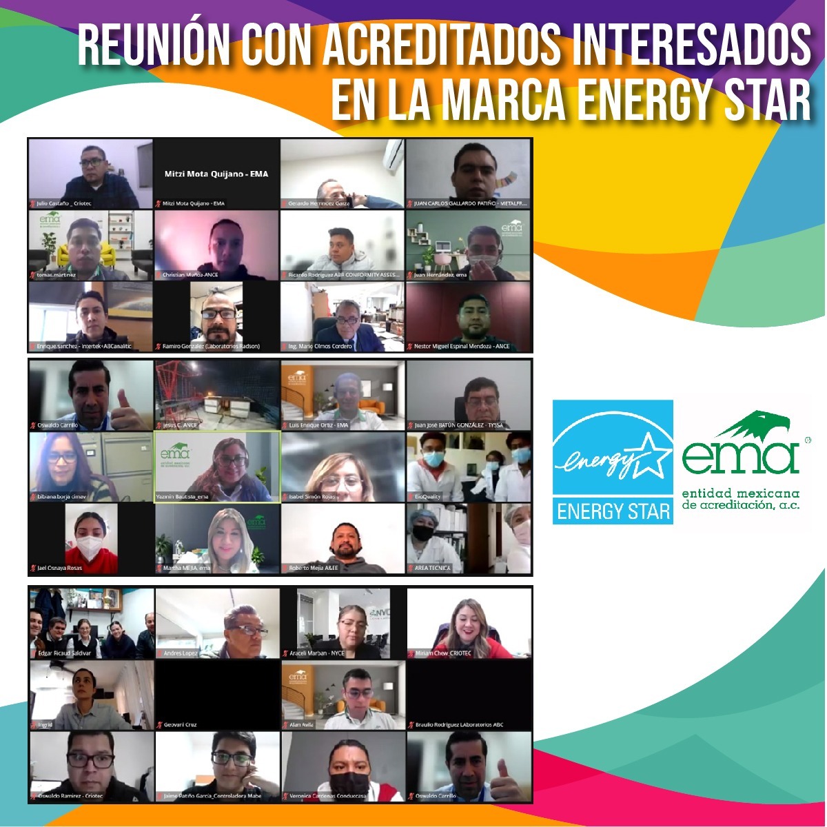 ema_ac's tweet image. ➡️Hoy en @ema_ac  llevamos a cabo una reunión con los laboratorios acreditados en el sector eléctrico electrónico interesados en conocer el proceso para participar en el programa de #EnergyStar