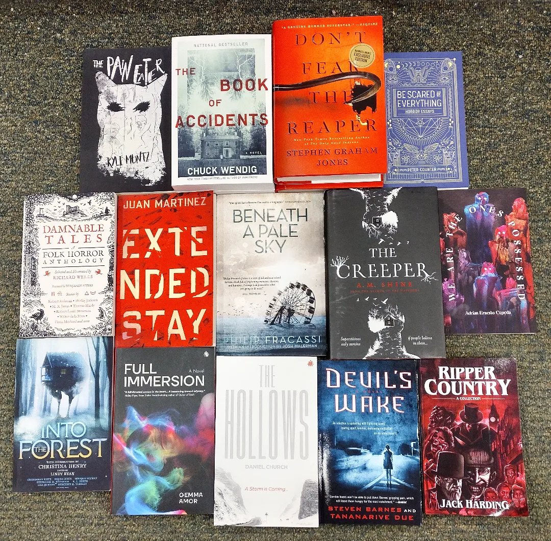garbagesauce's tweet image. pt 1 of this week's horror restocks &amp;amp; new-ins! come grab em at @BNSiouxFalls 🔪🎃👻 
@kylemuntz @ChuckWendig @SGJ72 @peterbcounter @PoetNotRockStar @AMShineWriter @PhilipFracassi @Slippery_Jack @C_Henry_Author @manylittlewords @DannyTheChurch @TananariveDue @JHardingAuthor