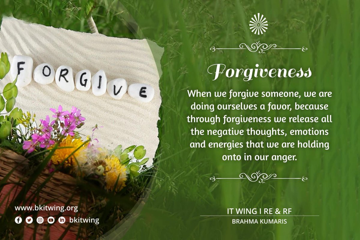 bkitwing's tweet image. Anger is like fire which burns ourselves first. When we hold on to resentment, it makes us feel negative &amp;amp; other #soul will not get affected to that extent. #Forgiveness #frees us from the trap of negative #thoughts &amp;amp; helps to shift from anger to #peace #bkitwing #brahmakumaris