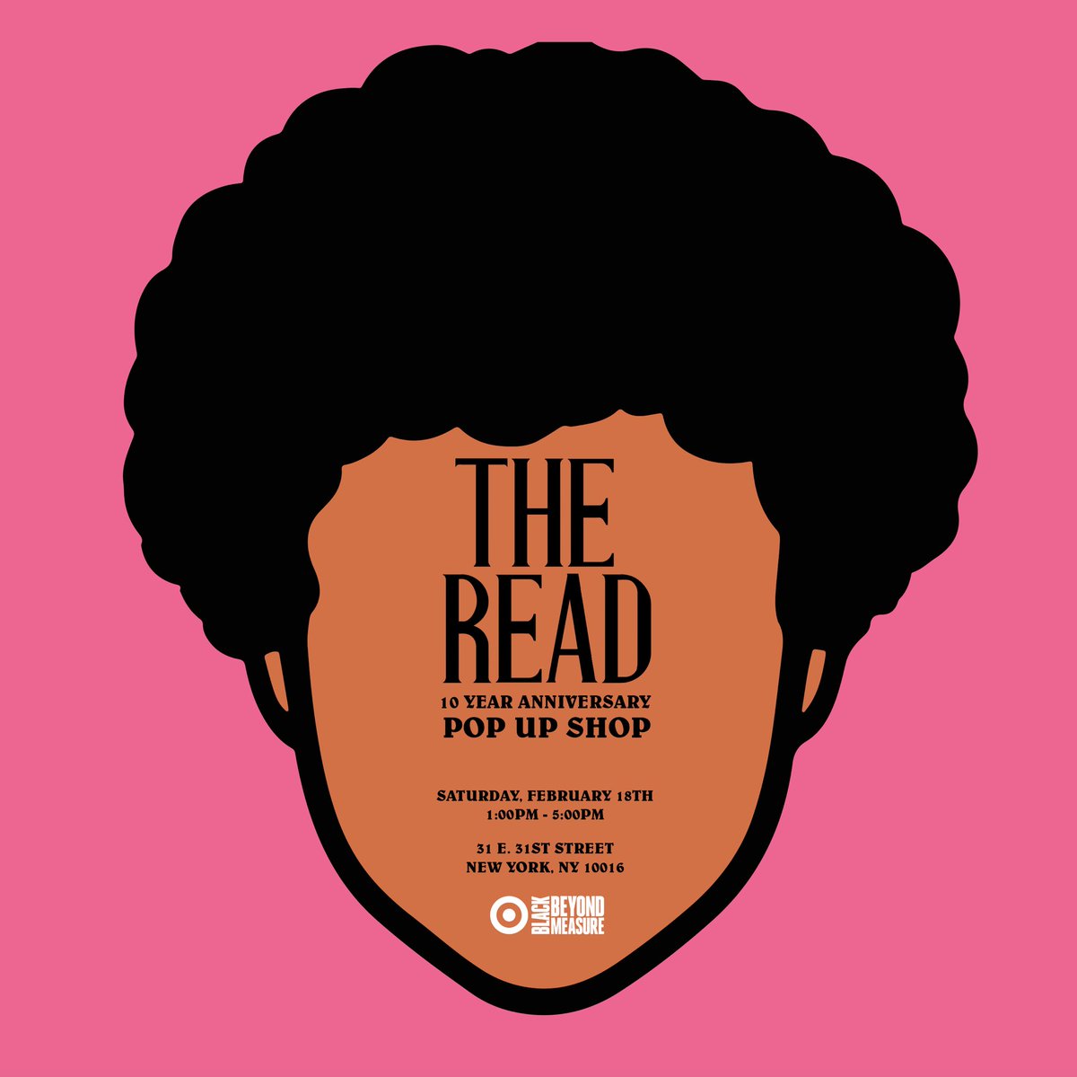 ThisIsTheRead's tweet photo. NYC! Come by The Read’s 10 Year Anniversary Pop Up Shop on Saturday February 18th, the day before our 10 Year Anniversary Show from 1-5pm, presented by @Target. They’ll be new merch, your classic faves, free giveaways, and so much more! #TheReadMerch #Ad #BlackBeyondMeasure https://t.co/C6UwHcEPQH