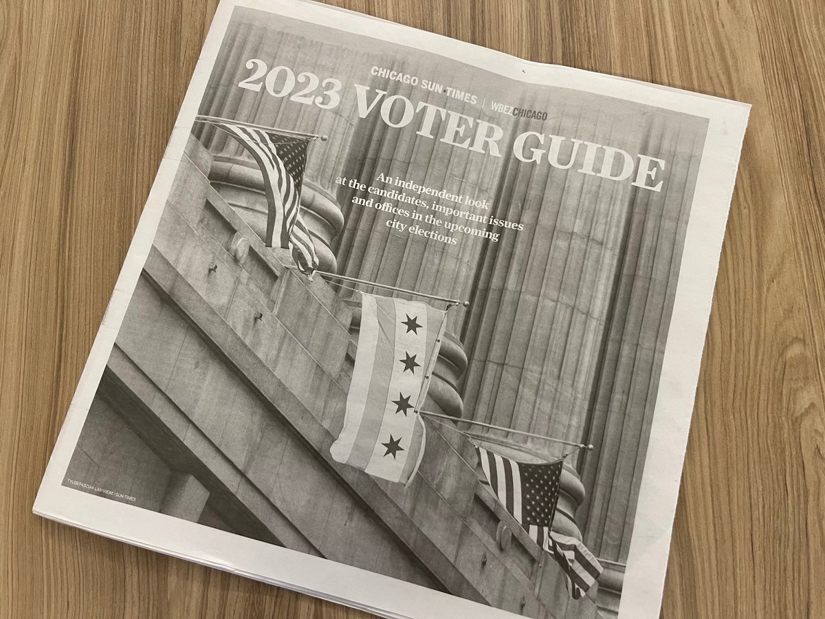 In addition to forums, issue overviews, candidate interviews, and polls <a href="/Suntimes/">Chicago Sun-Times</a> and @wbez are printing 350,000 extra copies of our voter guide and distributing it to all households in zip codes with lower voter turnout. #democracy #vote