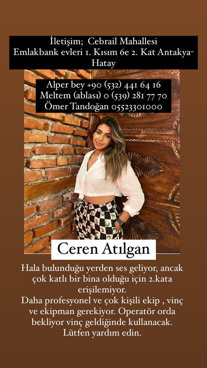 ceren kardesimize de destek cikalim sesi geliyormus yayalim !!!! #depremsondakika #mersinkyk #TurkeySyriaEarthquake