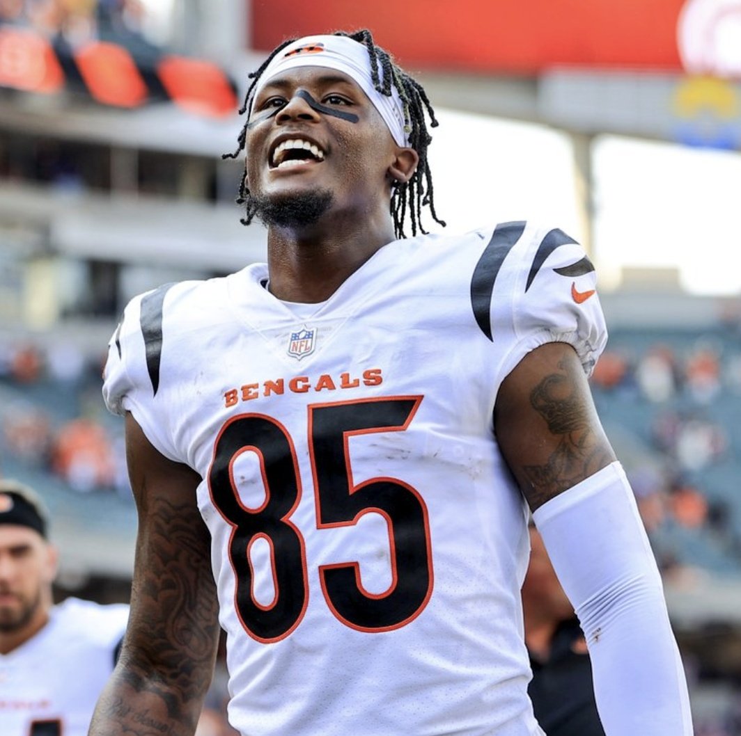 CincyProblems's tweet photo. Tee Higgins (on NFL Network) was asked how long he thinks this #Bengals team will stay together: 

"Hopefully for a long time, I plan on being in Cincinnati for a while." — @teehiggins5 🔥🐅 #WHODEY https://t.co/aiAapWs1EC