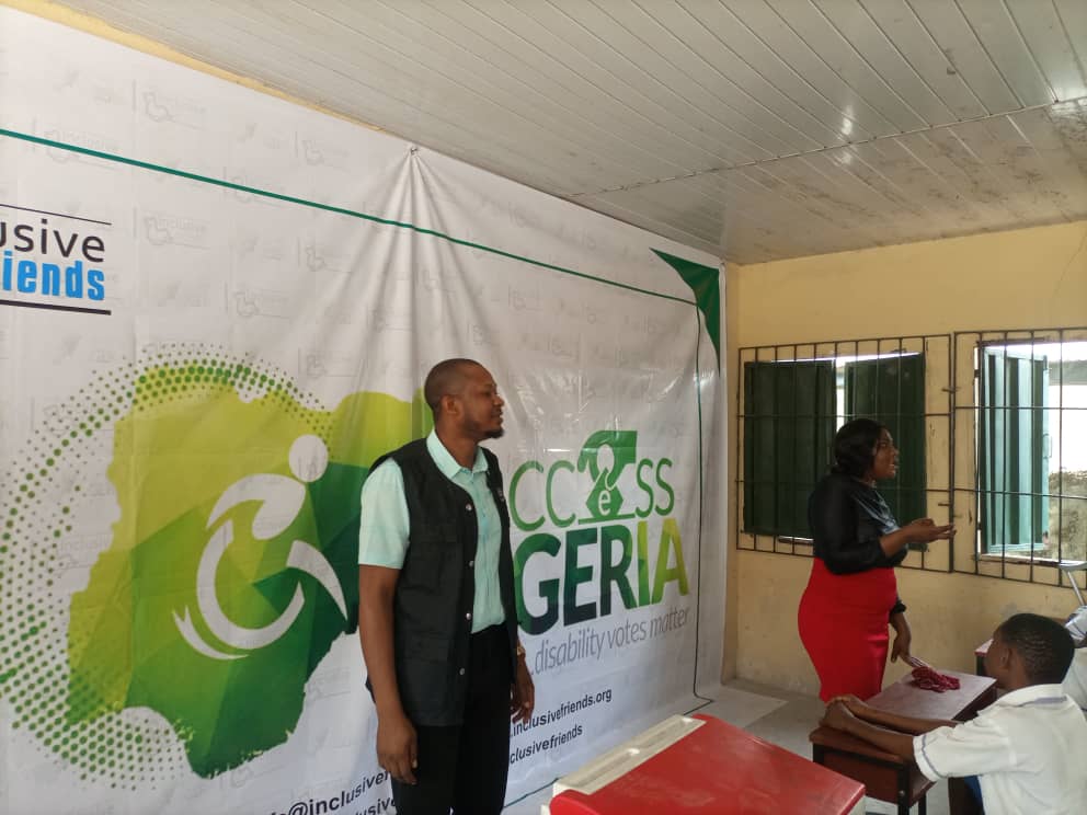 inclusivefrnds's tweet photo. Today, as part of our "Get Out The Vote" (GOTV) Voter Education Campaign, we had an insightful discussion with students from Oharis Secondary School in Ugheli, Delta State. 

#AccessNigeria
#DisabilityVotesMatter 
@NDI @FCDOGovUK @USAIDNigeria @USAID 
#INEC | https://t.co/TVEhPER2Uk
