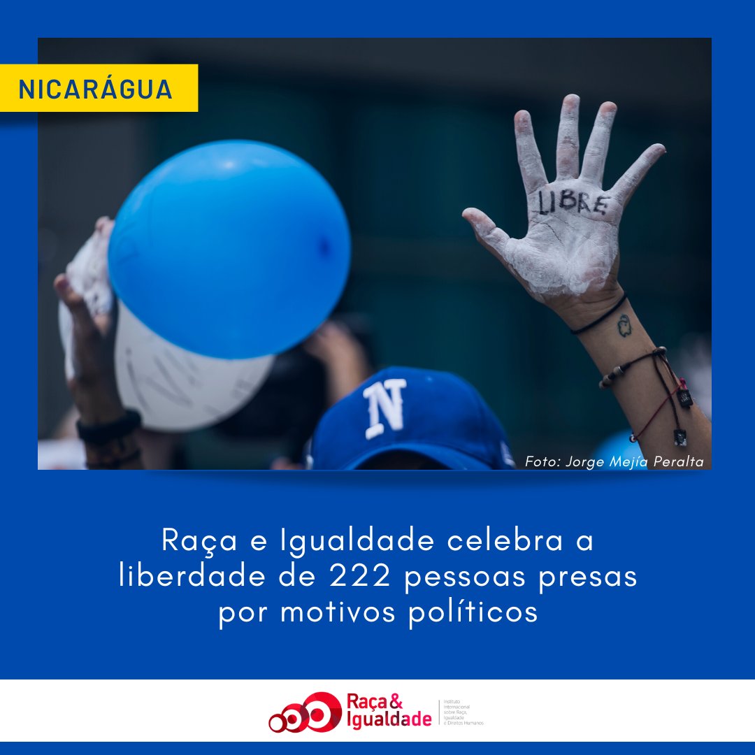 #Nicarágua 🇳🇮📢Raça e Igualdade se une com alegria pela chegada à Washington DC de 222 pessoas que permaneciam privadas de liberdade por motivos políticos em diferentes prisões do país.