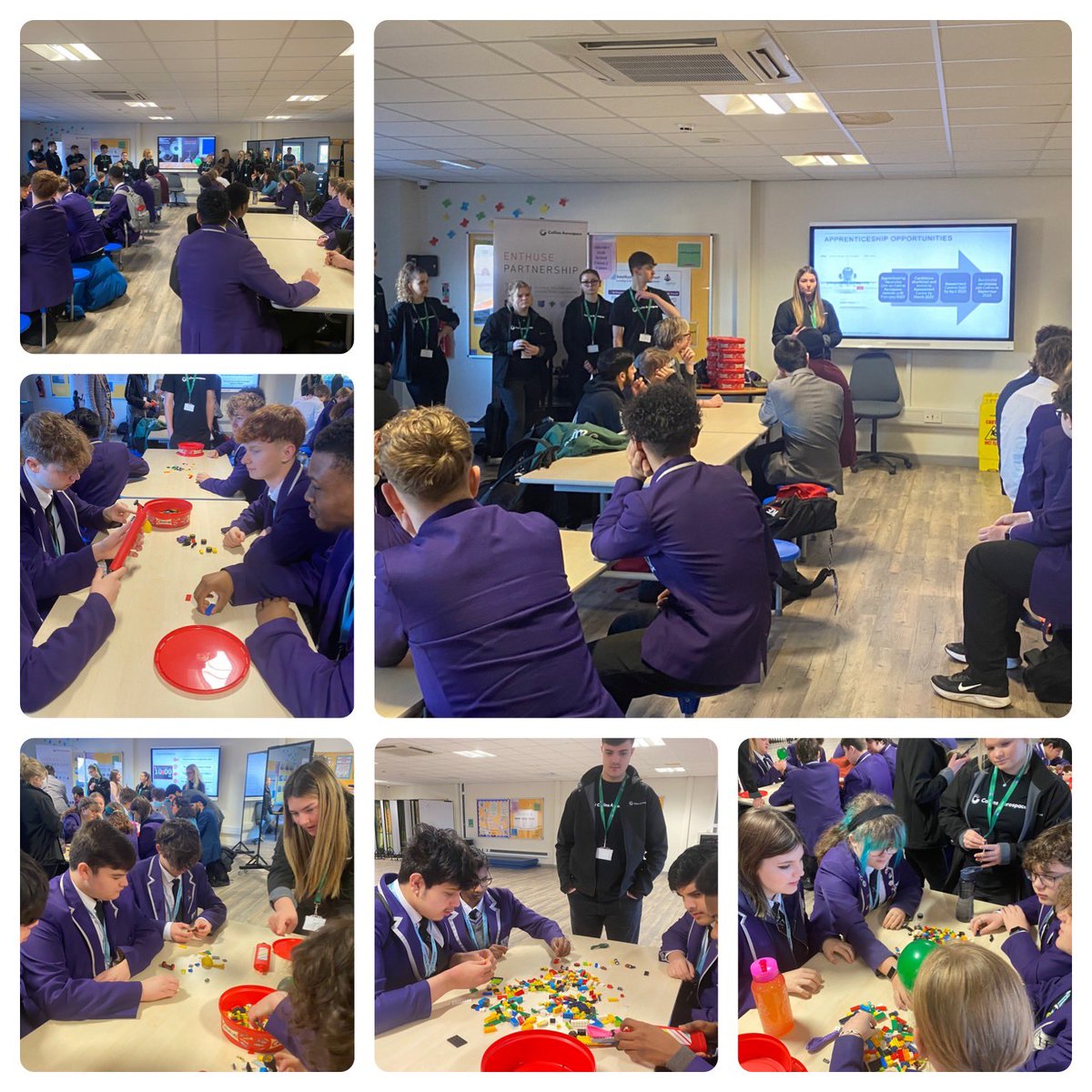Excellent morning hosting <a href="/CollinsAero/">Collins Aerospace</a> to talk #apprenticeships with our Year 11 &amp; 13 #Design #Engineers <a href="/AldersleyHighSc/">AldersleyHighSchool</a>