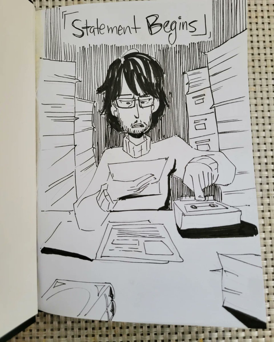 drawn2mischief's tweet photo. @stephanie_zaidy gifted me a notebook fromThe Magnus Archives
and now I wanna make an illustration from each episode
@TheRustyQuill #MagnusPod
#themagnusinstitute
#jonathansims #horrorpodcast
#statementbegins https://t.co/JgjUEen2fy