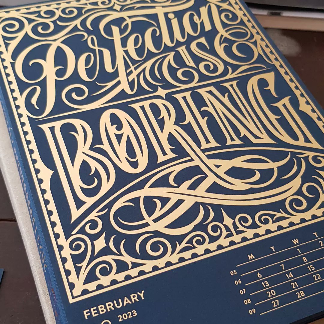 clayton_phillip's tweet photo. My 2023 letterpress calendar from @iammrcup has arrived!
An absolute delight to collect this level of work, quality and in limited quantity makes even more special — I like nice things.
#print #letterpress #printmaking #mrcup #lettering #typography #calendar #craftsmanship https://t.co/Lw13jr2Csq