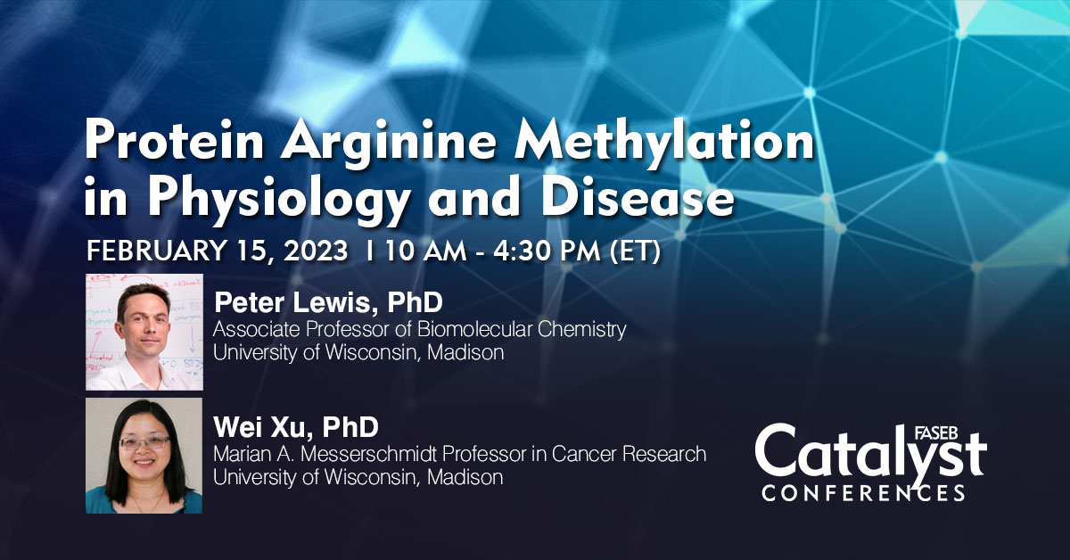 FASEBorg's tweet photo. Attention #GradStudents and #PostDocs studying protein arginine methylation! Join organizers Wei Xu @McArdleLab and @PeterLewisLab for a FREE virtual conference on Wed. February 15 to explore new mechanisms in this exciting discipline. Register: https://t.co/0dUG5lS4y8 https://t.co/RiJiQCo0Xm