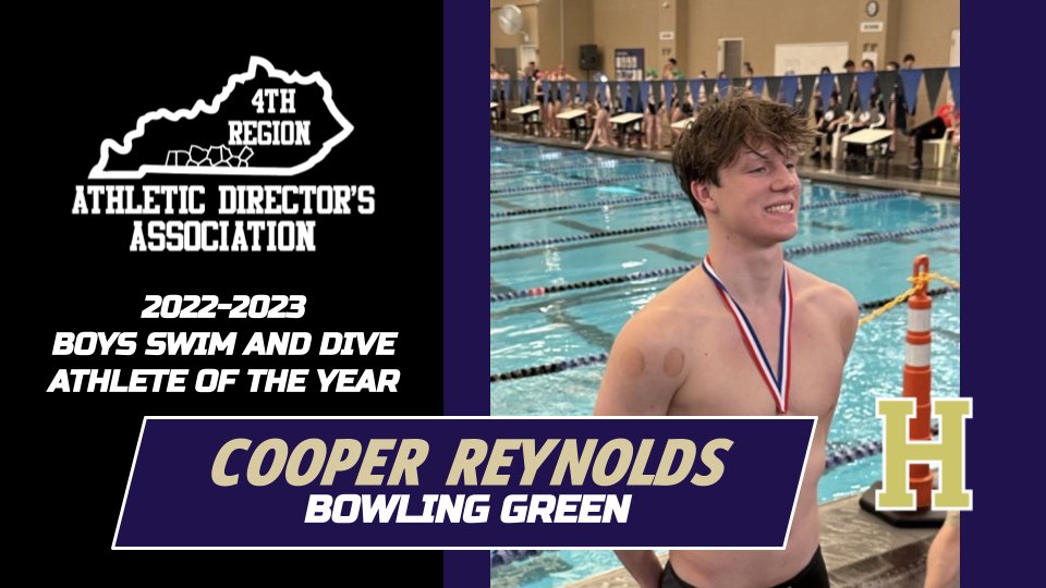 Congratulations to Cooper Reynolds for being voted as the <a href="/4thRegionADs/">4th Region Athletic Directors Association</a> Boys Swim and Dive Athlete of the Year.