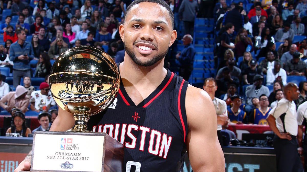 BradeauxNBA's tweet image. Eric Gordon in his time with the #Rockets:

• 2nd on the Rockets 3PT list (1054)
• 6th man of the year award
• 3PT contest champion

Thank you for your time in Houston 🤝