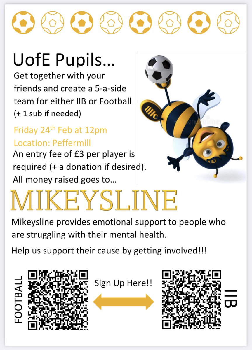 PEstudentreps1's tweet photo. ‼️VENUE CONFIRMED‼️

Hope to see you all there!
#Football #Charity #Fundraiser #Competition #JustGiving #ItsOkayNotToBeOkay #Mikeysline 
@Mikeysline1 @PM_Pitches https://t.co/q2Jgv685tN