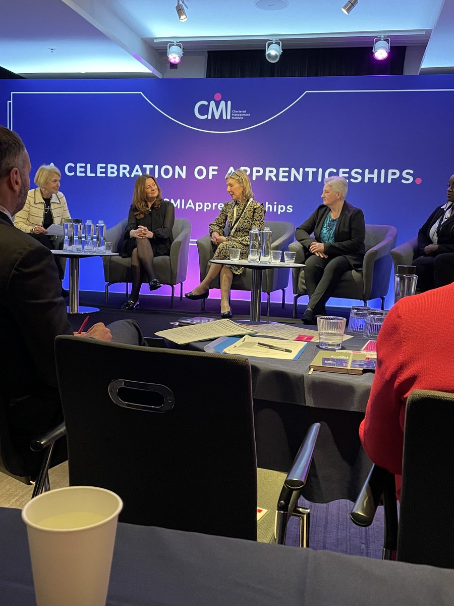 CarolineMallan's tweet photo. Time to hear from the apprentices at ⁦@cmi_managers⁩ celebrations! The reason we’re here. #CMIApprenticeships #NAW2023 https://t.co/cesbt1ywuo