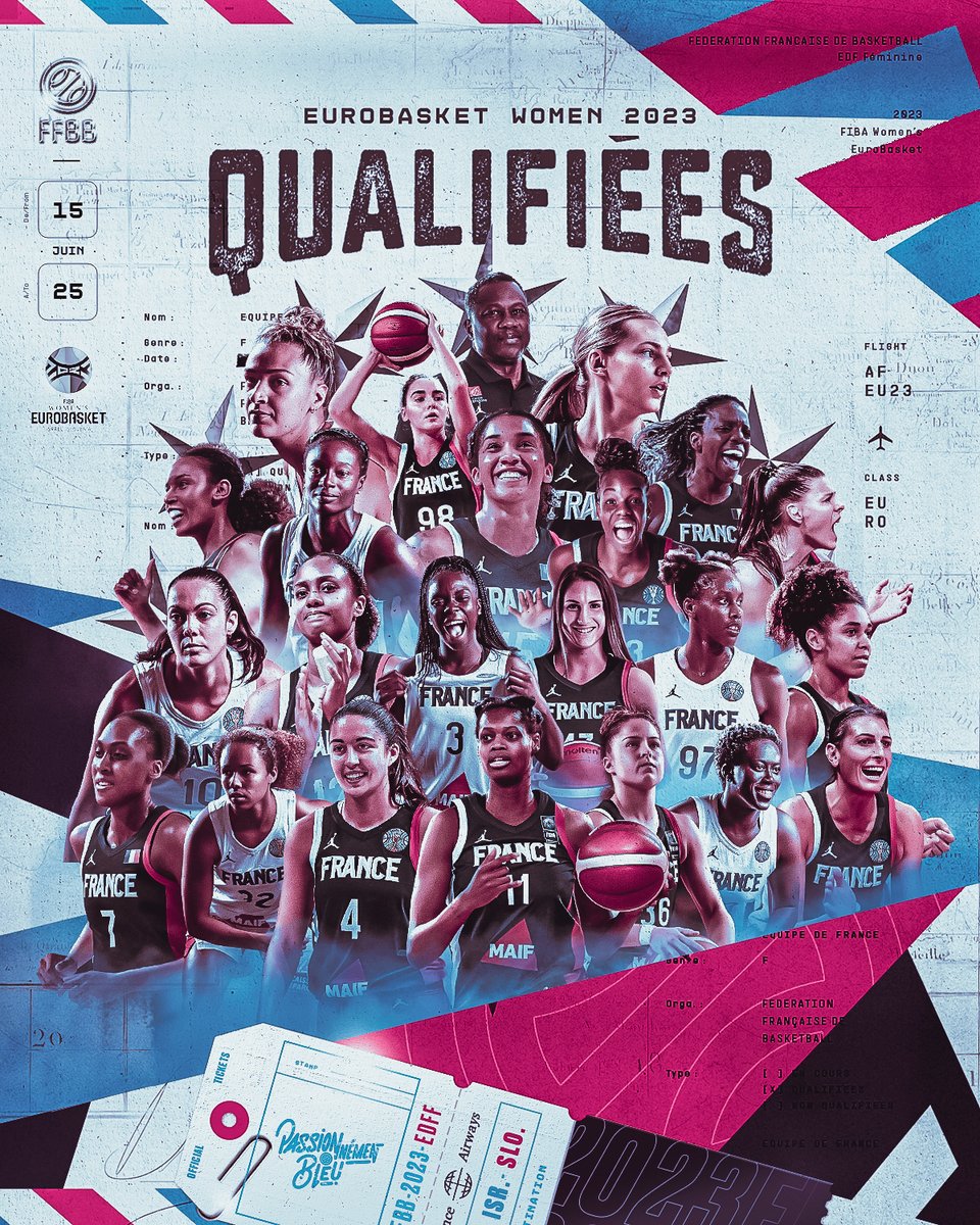 LES BLEUES 🇫🇷 QUALIFIÉES POUR L'EURO 2023 ! 🏆✅

#PassionnémentBleu <a href="/EuroBasketWomen/">FIBA Women's EuroBasket</a>