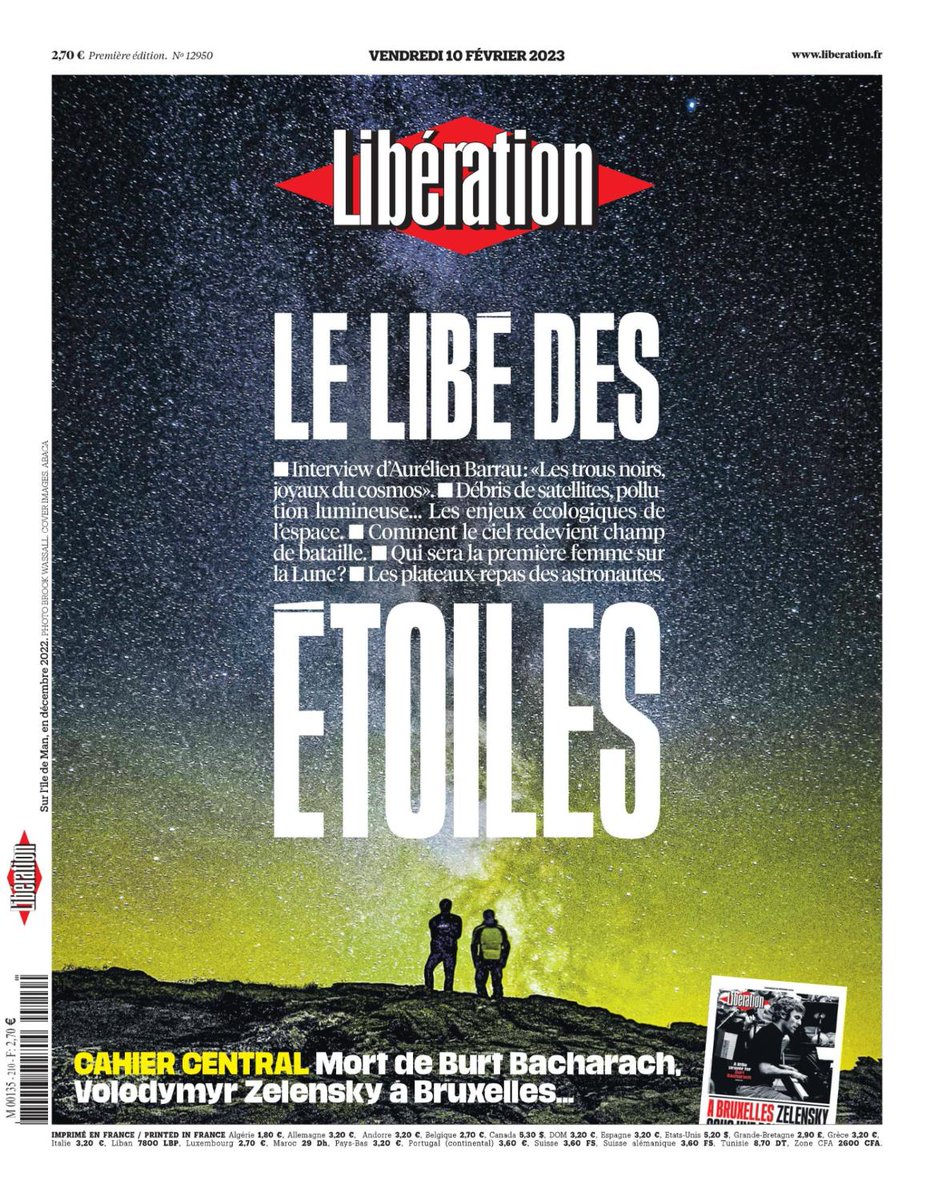 libe's tweet photo. ✨ Demain, @Libe décolle vers l’espace avec le #LibéDesEtoiles

👉 24 pages spéciales sur l'actualité de l'espace, à l'occasion des Nuits des étoiles d'hiver

Lire : https://t.co/nj2k4mQp7h https://t.co/9E8n7F0tYK