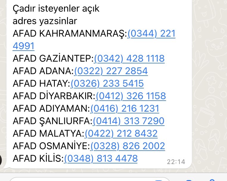 doranavirus's tweet photo. ÇADIR İHTİYACI OLANLAR BU NUMARALARA ULAŞSIIIN YAYIIIN ÇOK FAZLA ÇADIR İHTİYACI VAR!! https://t.co/hVQqrbgrhm