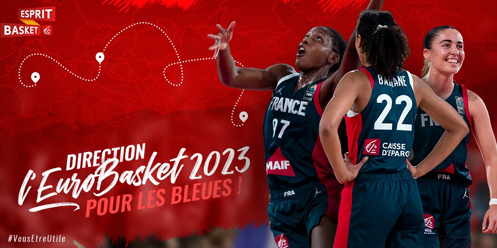 EspritBasket's tweet photo. LES BLEUES SONT QUALIFIÉES POUR L'EUROBASKET WOMEN 2023 🔥🇫🇷🏆
Bravo les Françaises, et rendez-vous au mois de juin ! 👊
#EspritBasket https://t.co/i4pjAC3cID