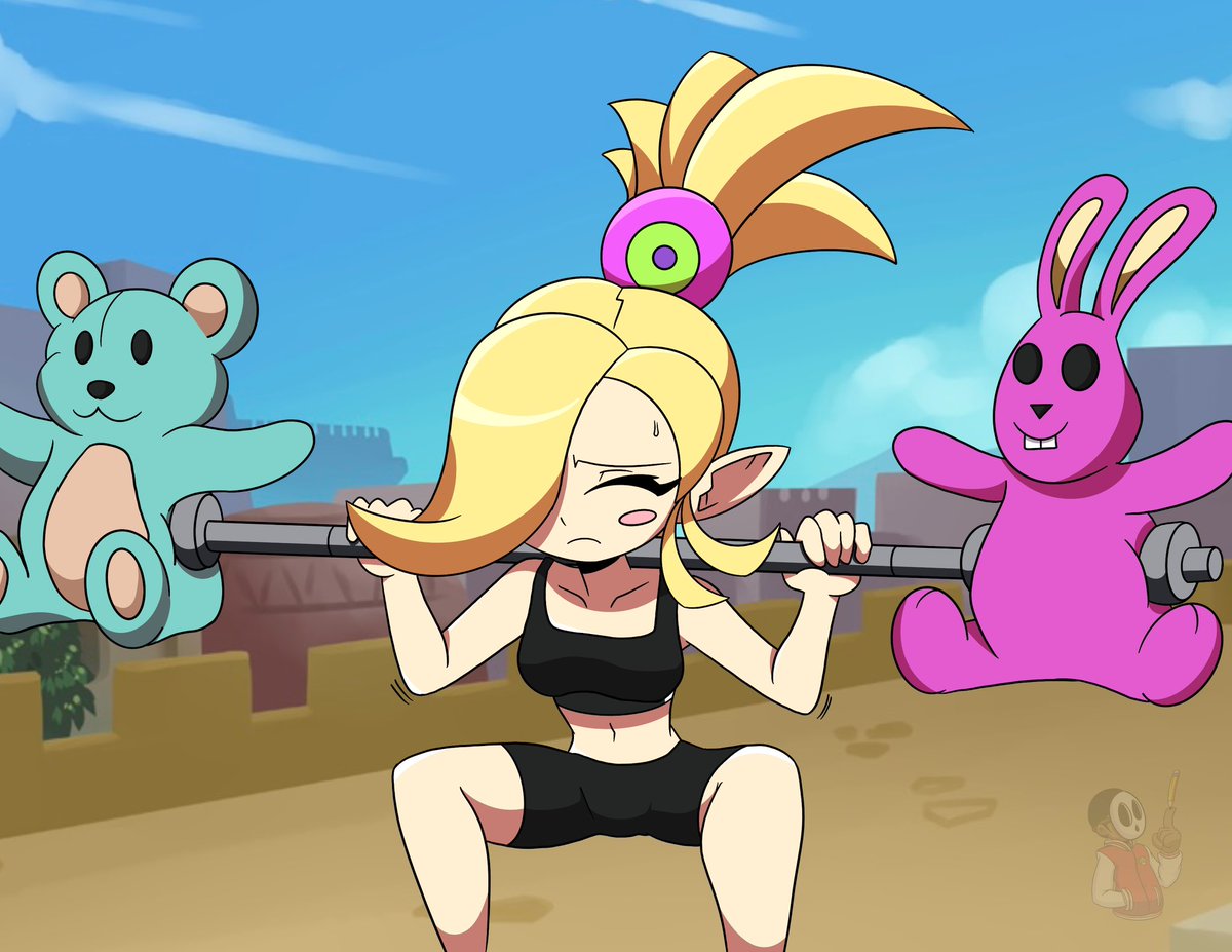 DatwonDoude's tweet image. Bolo: You can do it!! One more rep!!

#Shantae #Plink