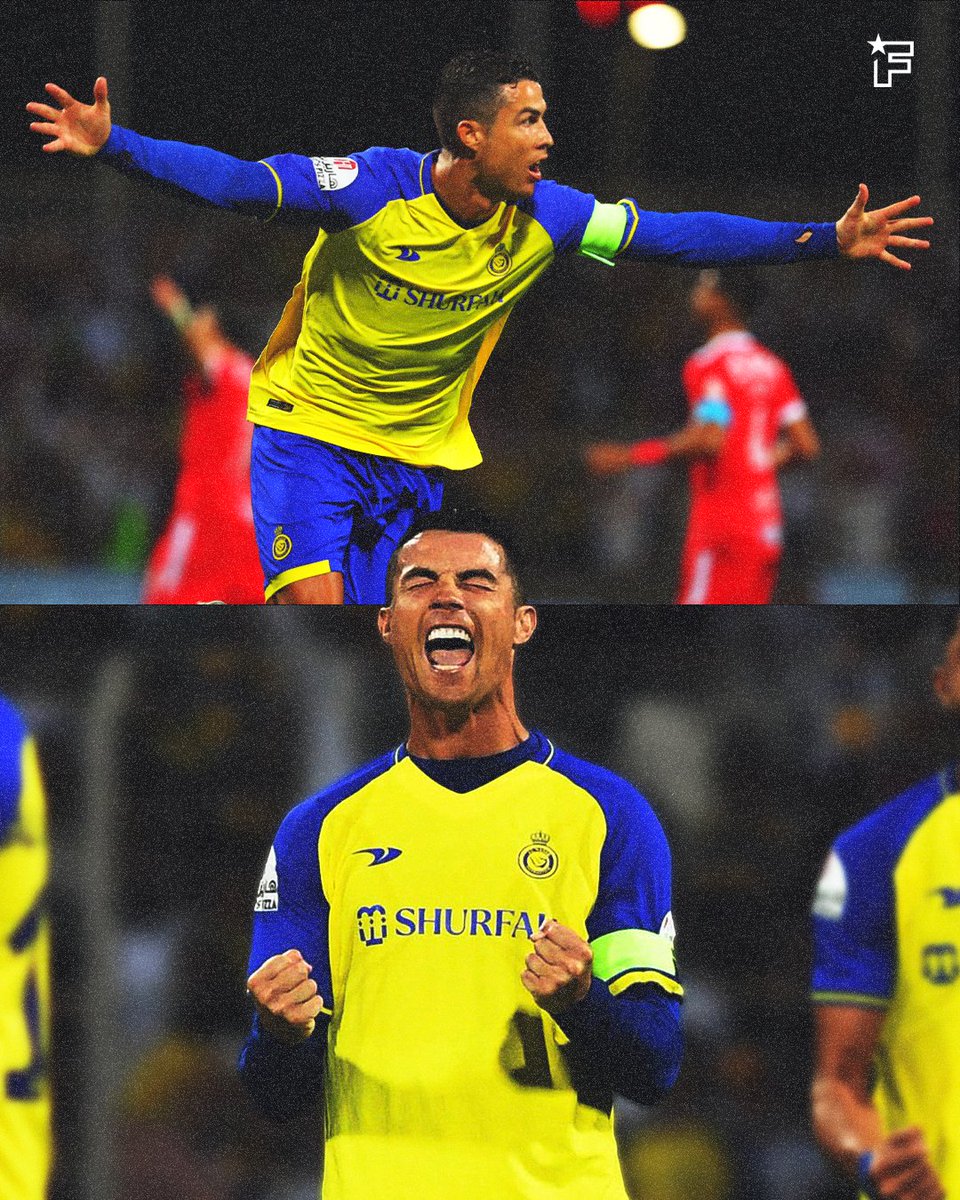 footmercato's tweet photo. Cristiano Ronaldo s'offre donc un quadruplé avec Al Nassr ⚽⚽⚽⚽

Il a 38 ans. 🥶 https://t.co/ibWNitALh4