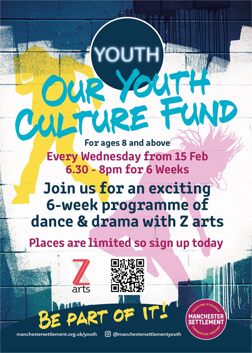 Our Youth Culture Fund Project. Starting February the 15th for 6 weeks. It's gonna be action packed with dance, drama, fun & friendship! Sign up today forms.office.com/r/Vd97kWwvfr #youth #culturefund #dance #drama #community #openshaw #manchestersettlement