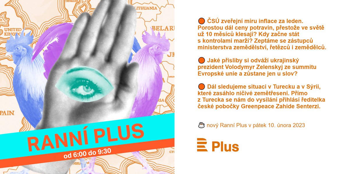 Právě připravujeme nový #RanníPlus. V pátek v 6:00 vás u něj přivítají <a href="/martinamaskova/">Martina Mašková</a> a Tomáš Pavlíček → mujrozhlas.cz/zive/plus. A jakými tématy se budeme zabývat?