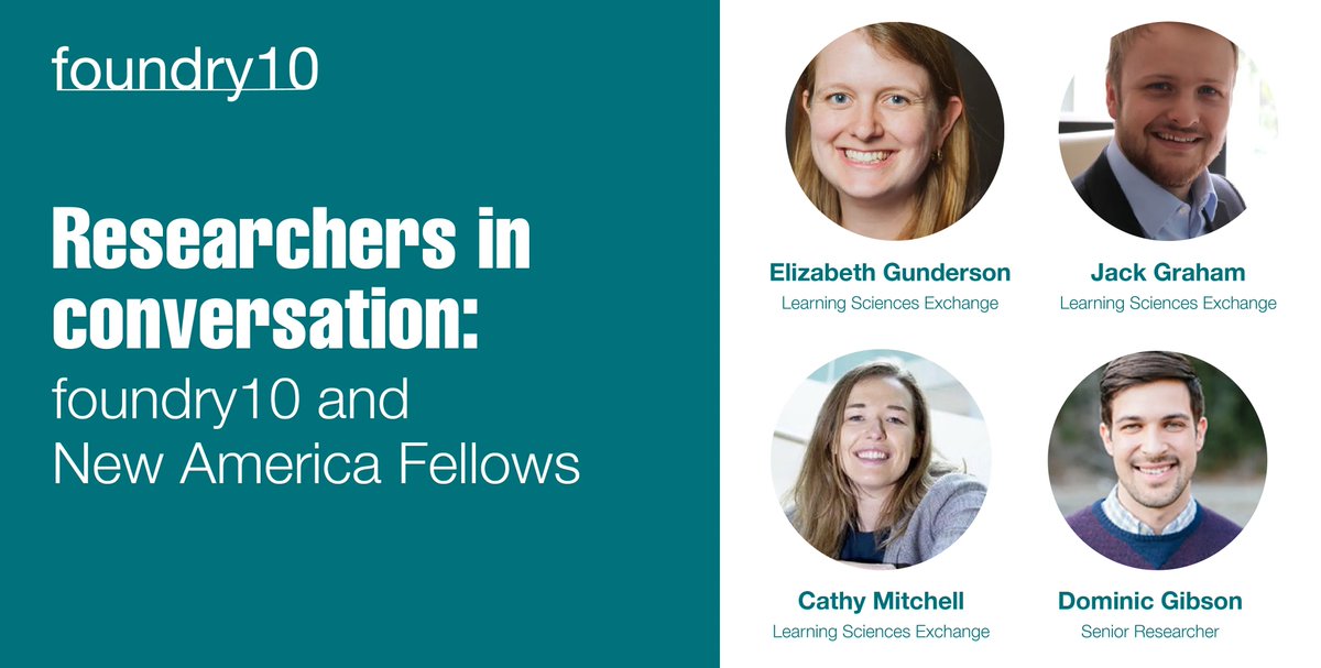 I enjoyed asking @GundersonLab, @jacktgraham, and @cat7mitchell some questions about the work they are doing in their @LSXfellowship (along with @PujaBalachander and Jeff Kleeman) to engage families in early math activities.

Check it out: link.medium.com/W6SwHgxLhxb 
@foundry10Ed