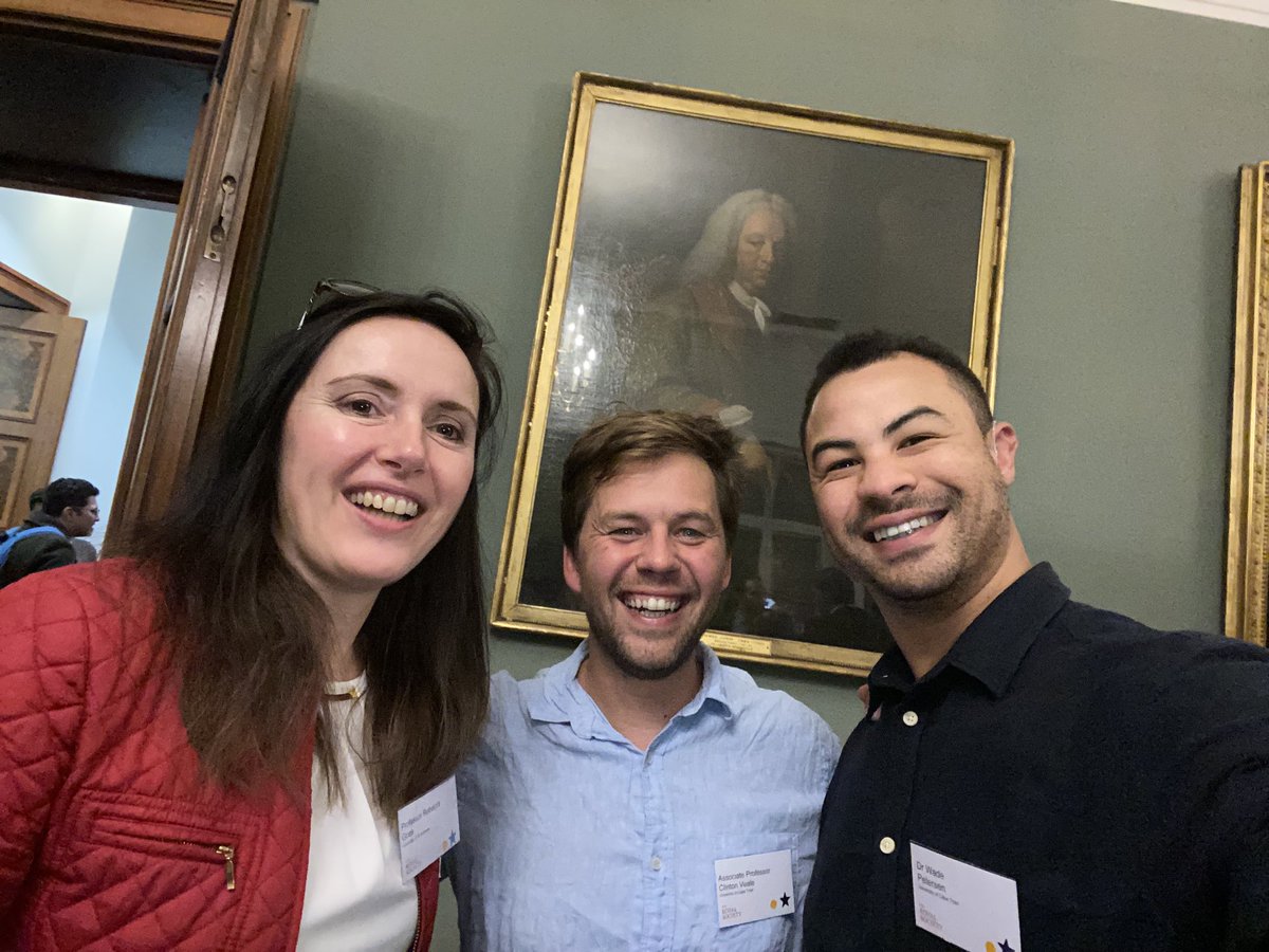 GossGroup's tweet photo. Look who I caught up with ⁦@royalsociety⁩ #meetingofminds  
Great to meet ⁦⁦@DrClintVeale⁩ ⁦@PetersenLab_UCT⁩ !!! https://t.co/smpnOIwM6k