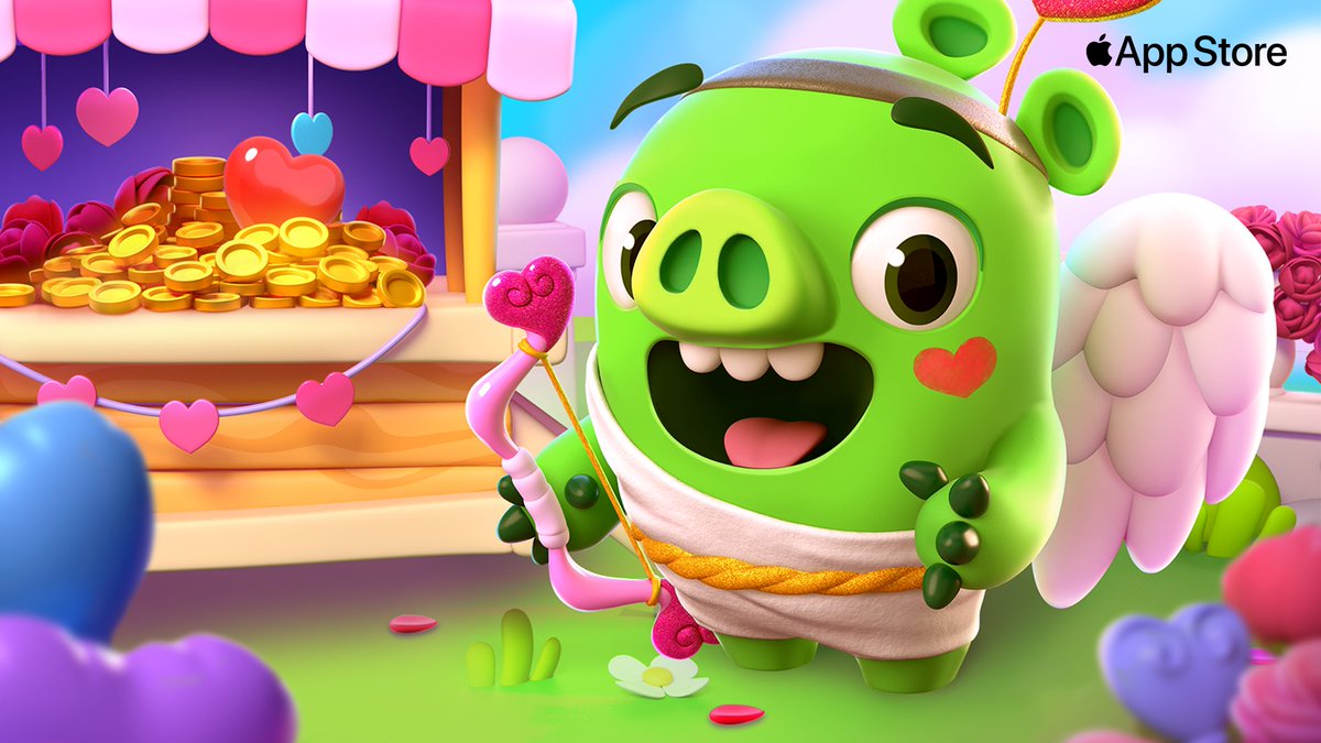 AppStore's tweet photo. Love is in the air... and so are the high-flying fowl of @AngryBirds Journey! Celebrate Valentine's Day by collecting Cupid hearts and trading them for exclusive goodies. 

📲: https://t.co/mUWbR4IpfZ https://t.co/KWxPm1sbl3