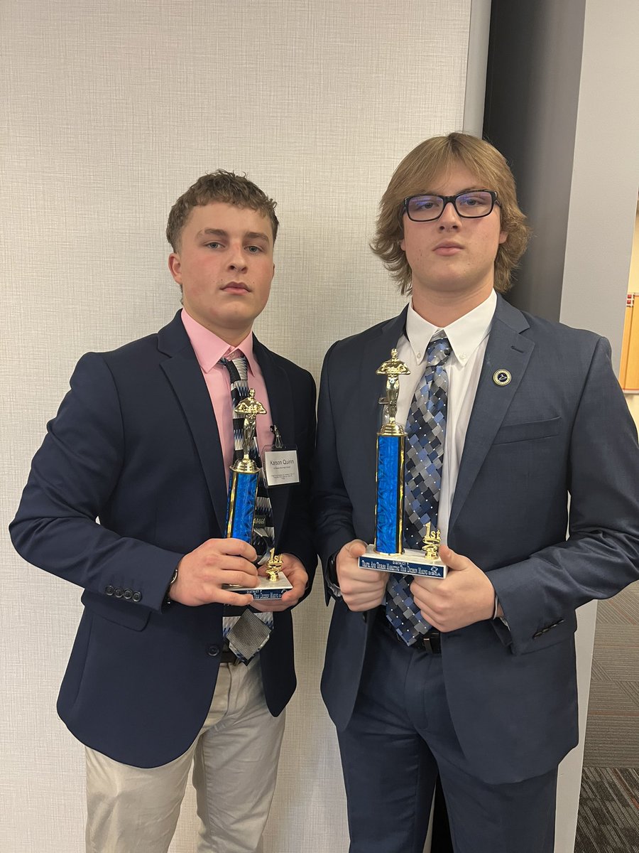 SCWDeca's tweet photo. Ryan Beer &amp; Karson Quinn 
1st Place: Travel and Tourism Marketing Team https://t.co/LOi4XCTcbI