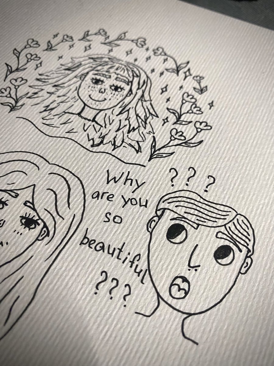 konopushkaart's tweet photo. I take a pen and start drawing right away. I don’t make it up in advance. I want the character to be born himself in the process. That’s how I train fantasy every day  #dailyfacetime #wip https://t.co/jncKeZIqUr