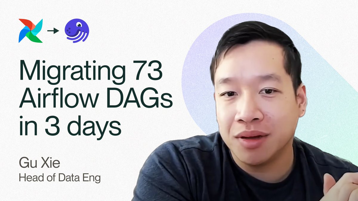 .@Group_1001 migrated 73 Airflow DAGs to Dagster in 2 weeks with just 2 engineers. In doing so, they achieved much faster development velocity to help meet the organization's data requirements.

Head of Engineering Gu Xie explains.

youtu.be/Kf0iURfebdA