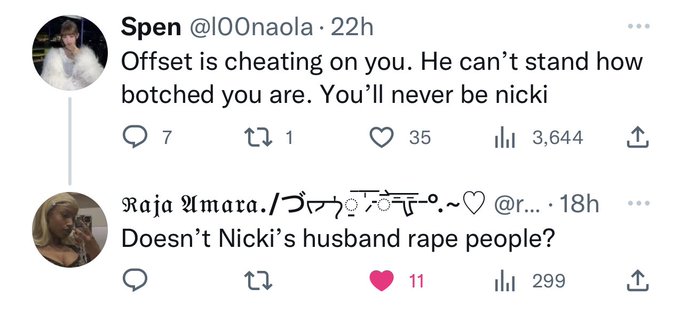Cardi VS Nicki fans are crazyyyy 🤣😭 https://t.co/467S2B2CWy<a href="/tag/applemusicreplay"class="tags"><span>#applemusicreplay</span></a>