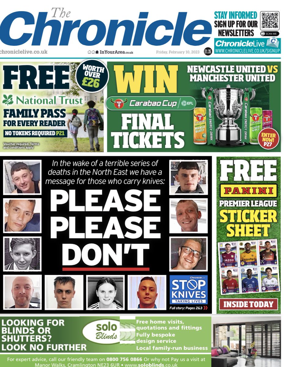 Today <a href="/ChronicleLive/">The Chronicle</a> is launching its ‘stop knives taking lives’ campaign.
Three teenagers have lost their lives to knife violence in just four months.The names of these children join the ever-growing list of the North East's tragic knife victims