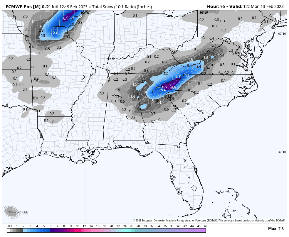 spann's tweet photo. Cold core upper low, weatherman's woe. The one traveling through the Deep South this weekend might bring a few snow flakes to parts of North and East Alabama Saturday night and early Sunday. Too early to know it will bring any meaningful impact... https://t.co/xLcr9Ffk0h