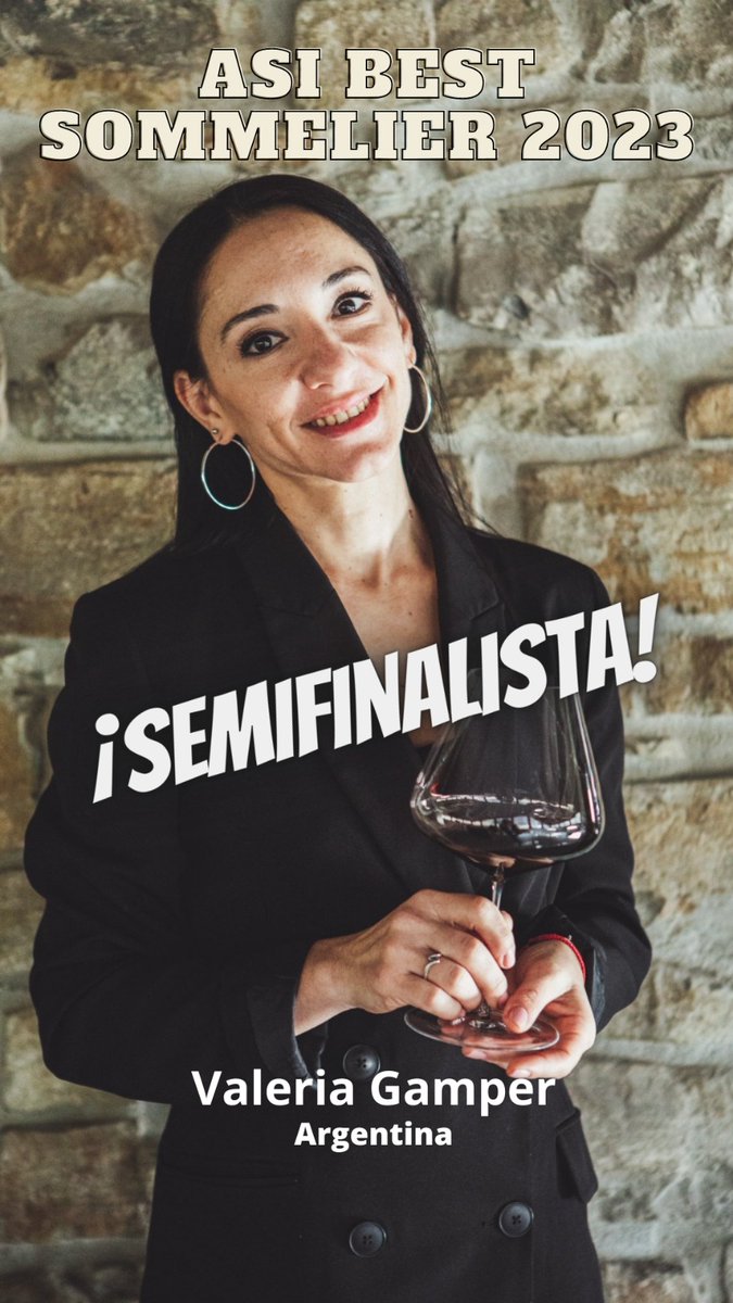 ArgWineBloggers's tweet image. ¡VALERIA GAMPER SEMIFINALISTA!!!!
#VamosArgentina
#asisomms #asibestsomm #asibestsommelier2023 #meilleursommelierdumonde #meilleursommelierdumonde2023