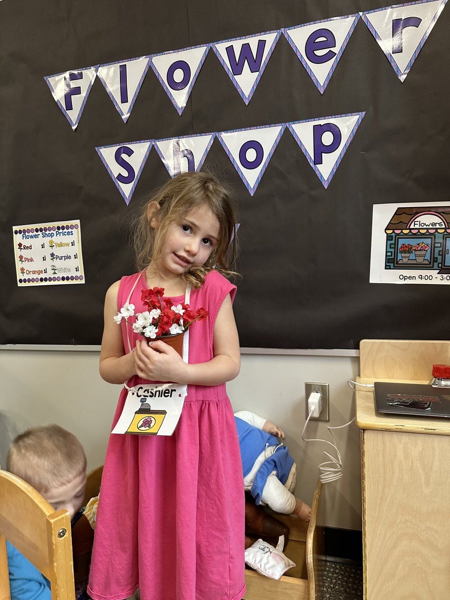 Having fun exploring our new flower shop dramatic play! 💜🌺🤩 #dcwestpride #PreschoolFun <a href="/DCWestFalcons/">DCWest Falcons</a>