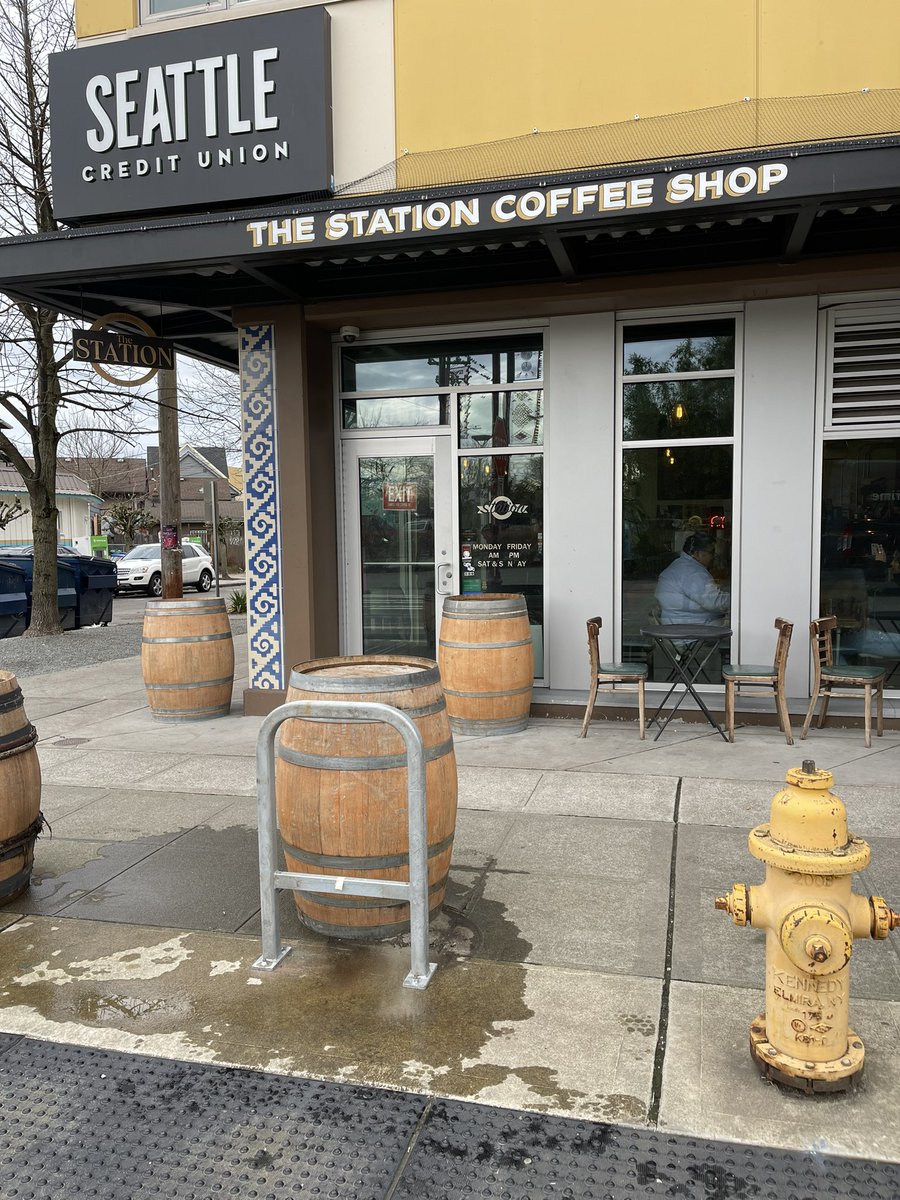 Thank you <a href="/seattledot/">Seattle Department of Transportation</a> for installing a 🚲 rack at <a href="/thestationcafe/">The Station Coffee Shop</a> !!! Still can’t believe someone took it! #finditfixit #beaconhill