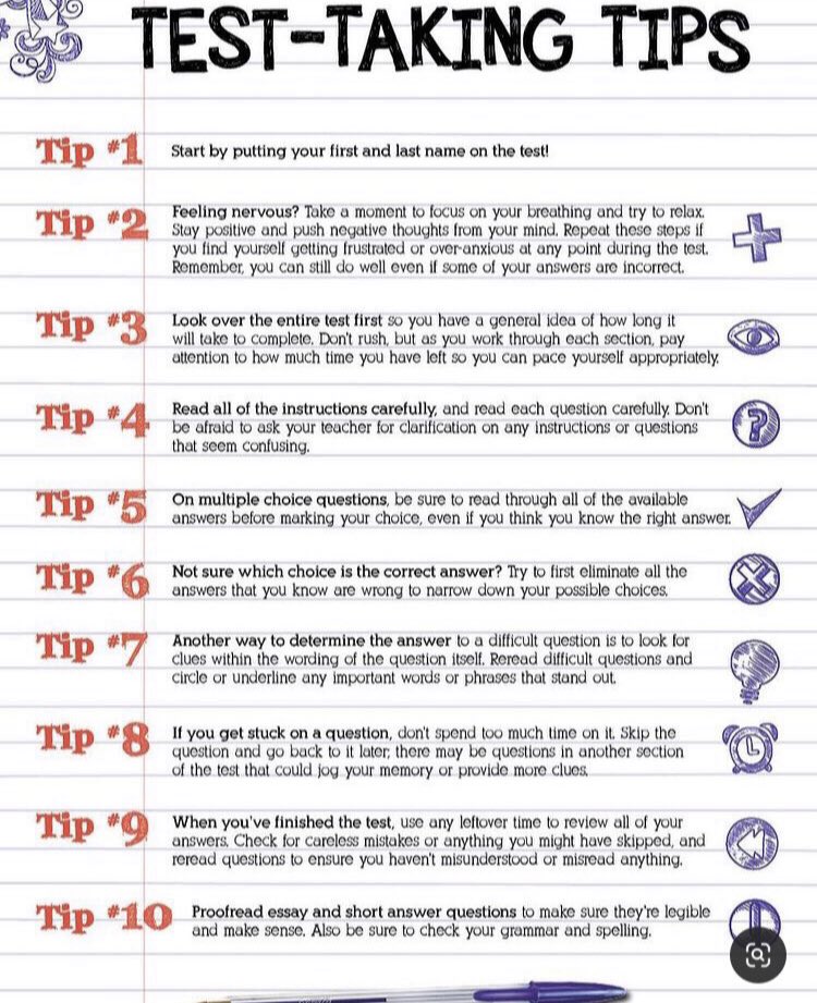 DWCInfo's tweet image. 🚨🚨🚨#TestTakingTips🚨🚨🚨

Performing on tests is like performing in your sport. You’ve got to know what to prepare for and follow the game plan. This is a great test taking game plan for you to follow. Good luck!!! 
#Student1stAthlete2nd