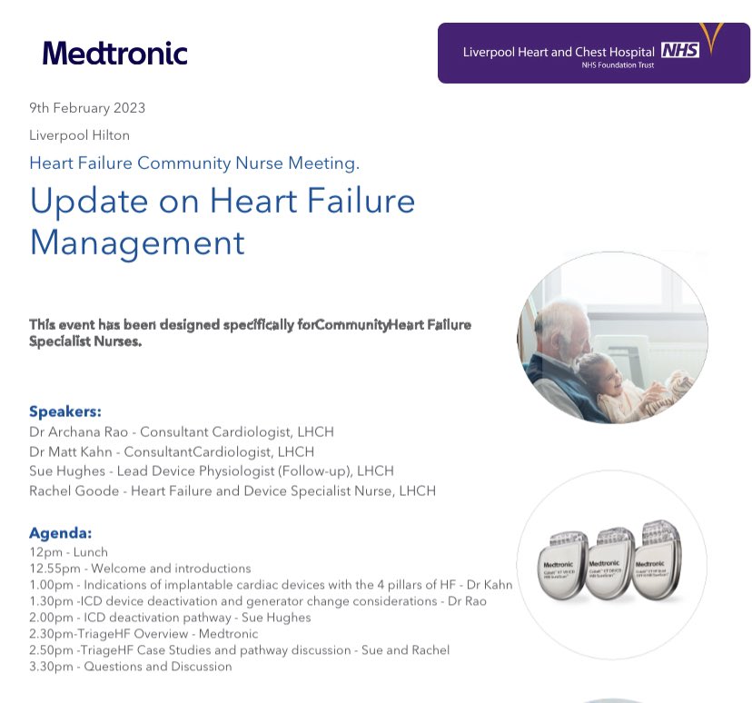 Excellent interactive study afternoon with the #HF community in Cheshire&Merseyside & beyond talking about all things #ICD #CRT related in our #HF patients with @LHCHFT @MedtronicUK @cardiologyMCR Dr Rao and Sue Hughes #TheFWord #Freedomfromfailure @BSHeartFailure @BSHNurseForum