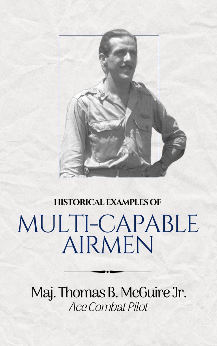 AETCommand's tweet photo. #ThrowbackThursday : HISTORICAL EXAMPLES OF ACE  ✈️ 

Maj. Thomas B. McGuire Jr. was one of the greatest aces in @usairforce history along with being one of the greatest squadron commanders. It took great instruction, leadership and persistence to get him there. #ACE #combatpilot https://t.co/mrUrZ2yZug