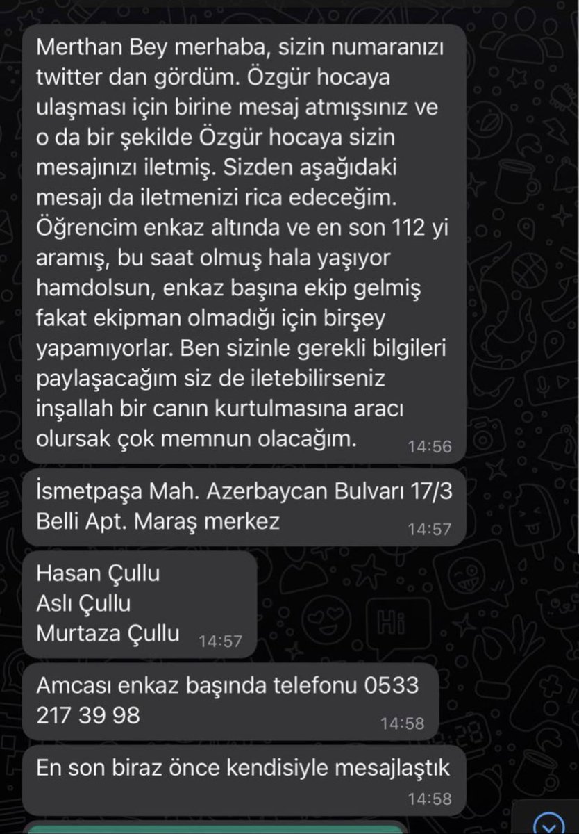 Yaa ENKAZ altından 112’yi aramış koşun koşun koşun koşun koşun 😞😥😔😥