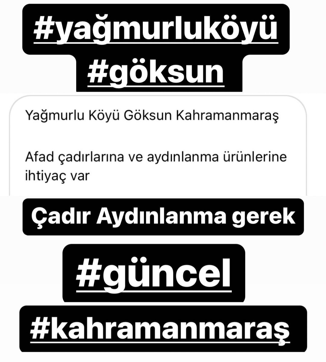 zeynep_camci's tweet image. Günceldir, arkadaş mesaj attı lütfen🙏 paylaşın @ahbap @haluklevent @AFADBaskanlik #aydınlanma #yağmurluköyü #kahramanmaraş #çadır