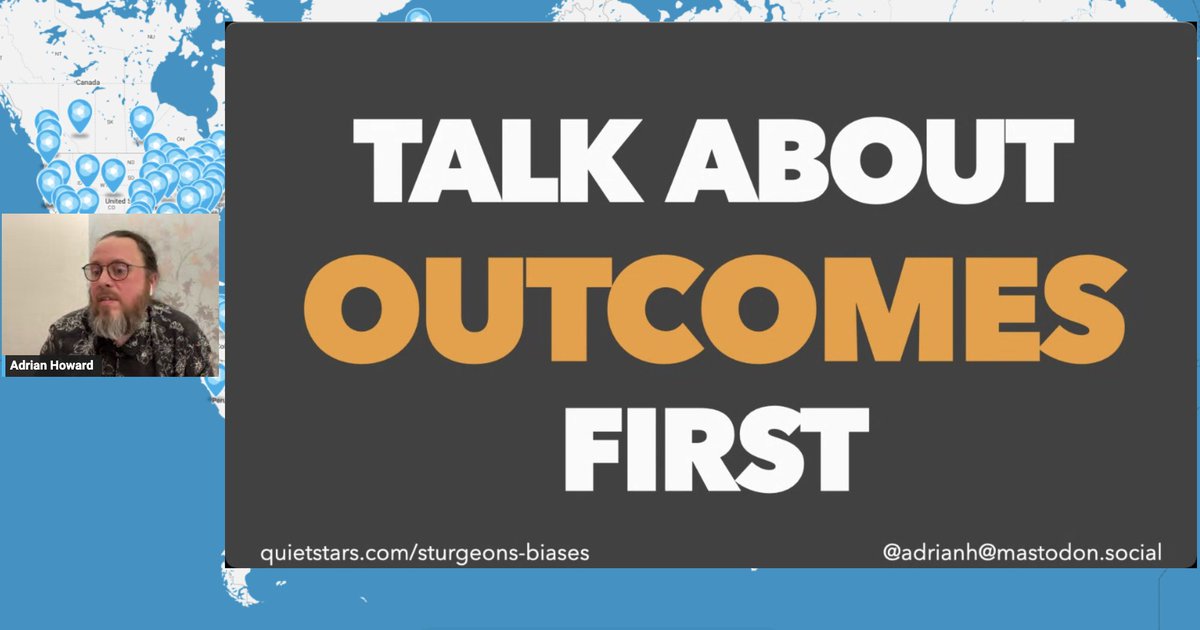 Practical tips from <a href="/adrianh/">Adrian Howard</a> for avoiding #SturgeonsBias

#producttankBFS