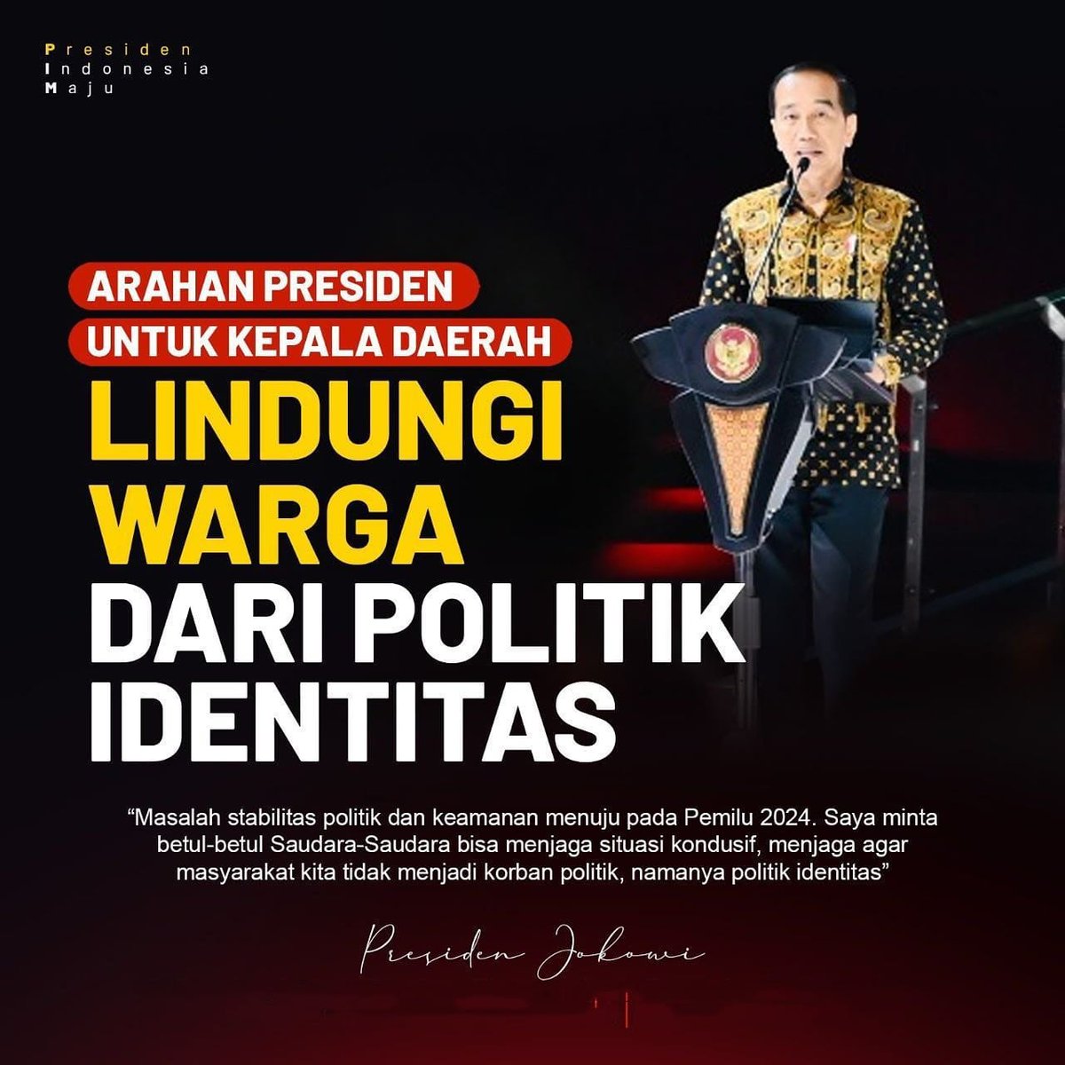 Politik identitas adalah bentuk kolektivisme yang paling primitif, karena menilai seseorang bukan berdasarkan karakter dan tindakannya sendiri tetapi berdasarkan karakter dan tindakan kelompok. #TolakKerasPolitikIdentitas