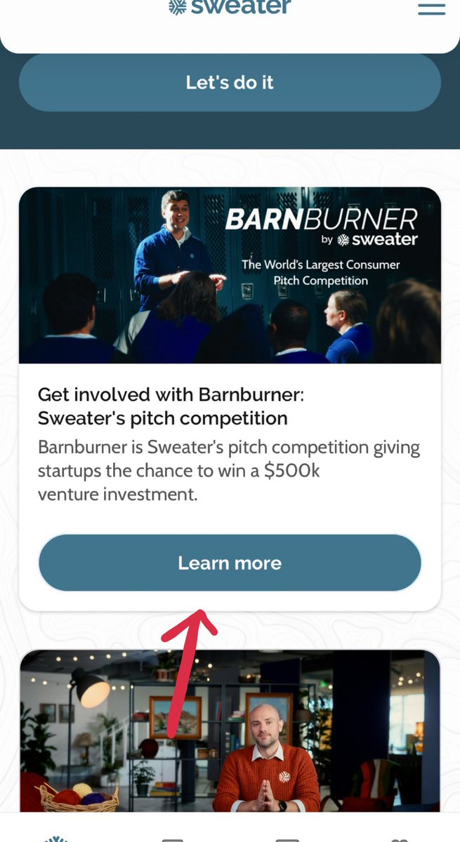 CharlieBrodigan's tweet photo. My startup @RinkLinkHQ qualified for a VC competition called Barnburner. The first round is based on public endorsement and I’d be super grateful to anyone who chooses to show support. 
 
Download the “Sweater” app

Make an account (take a minute) 

Follow these 3 steps: https://t.co/8N7Y1sXIyP