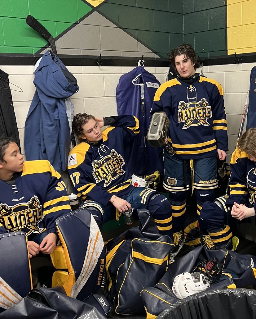 Player of the game from Sunday’s tough 4-2 loss in Sherwood Park goes to Austin Fell. #raiderspride #everythingwithpurpose