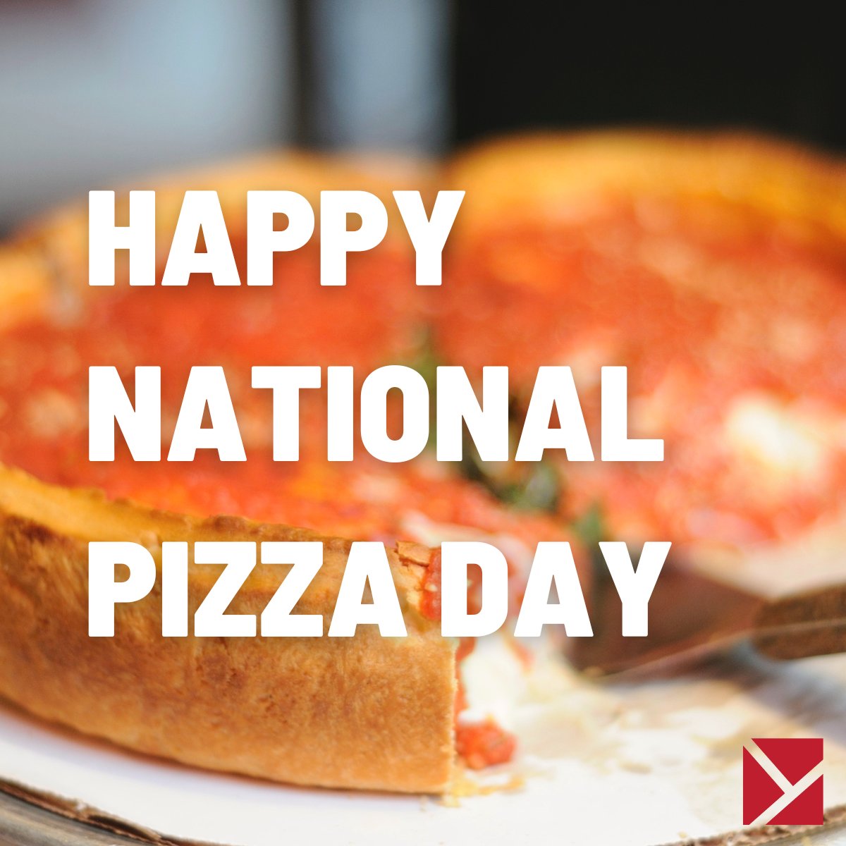 NCS_Madison's tweet photo. It's National Pizza Day! Have a slice of Chicago-style deep dish pizza for us today!

#nationalpizzaday https://t.co/Za9ggnGefr