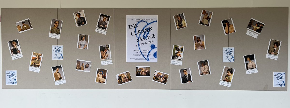 FZNPlayers's tweet photo. The lobby display is up! See you tonight at “The Curious Savage!” https://t.co/ct1EBpLxjk