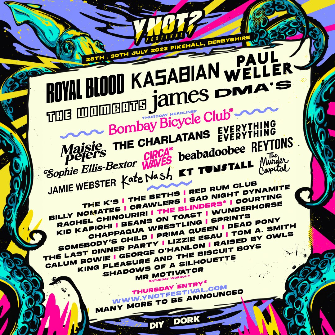 ynotfestival's tweet photo. ICYMI - Last week we announced all of this! Don't forget to enter our Like &amp; Retweet competition to win some big prizes! ⚡️

Tier 3 tickets are running low, secure yours now for just £139.50 + bf while you can. ⚠️

🎟️ https://t.co/1b2JafdpS6 https://t.co/SmLatZAhah