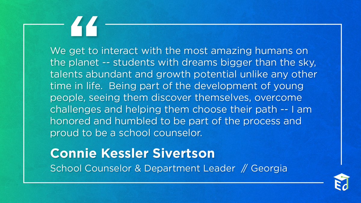 This #NationalSchoolCounselingWeek, we asked school counselors from across the nation to finish this sentence:
⬇️⬇️⬇️
“I became a school counselor because….”
 
#NSCW23 #SchoolCounseling